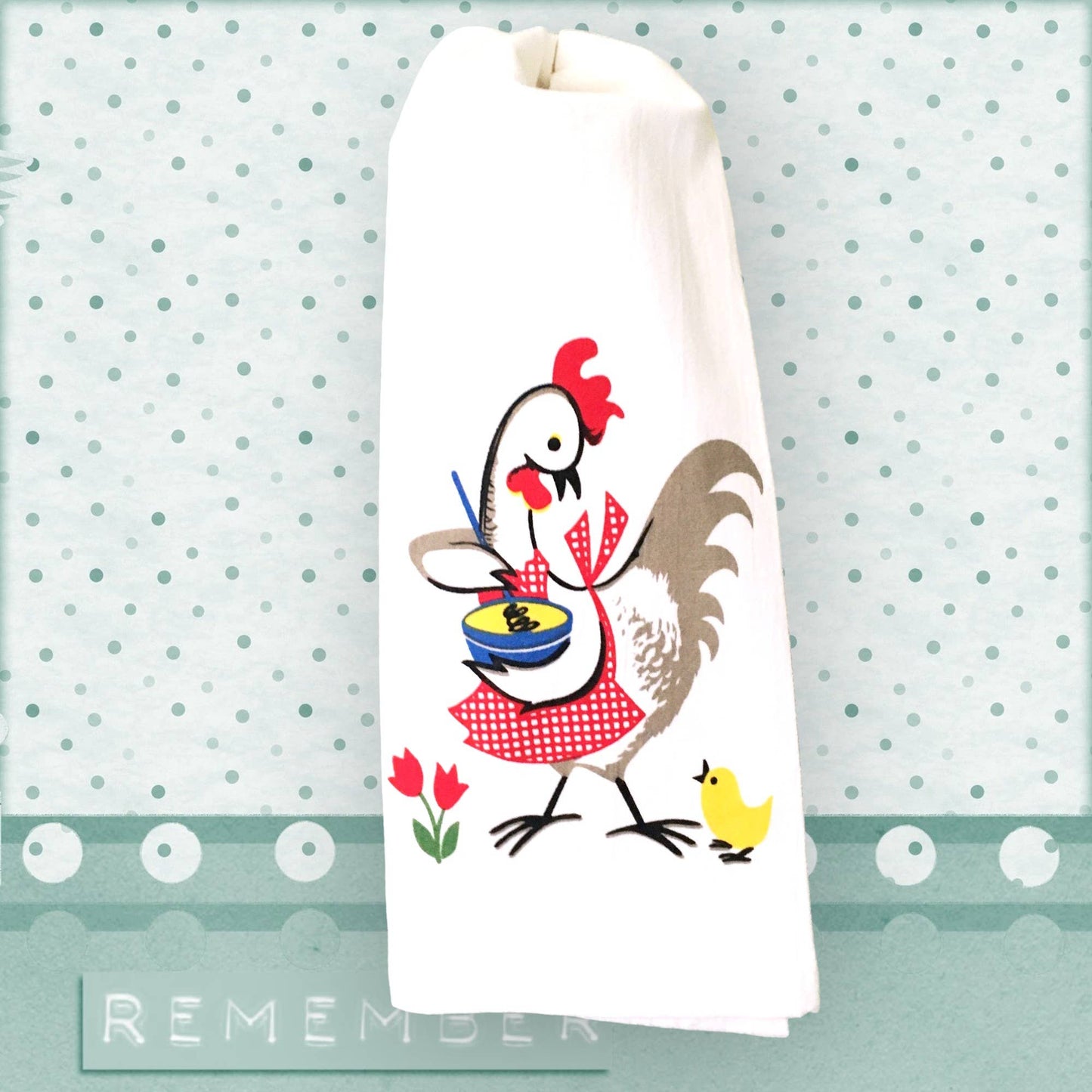 Kitchen Chicken Retro Flour Sack Kitchen Towel