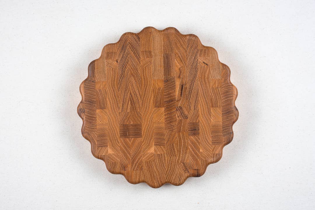 MARI WAVY EDGE BUTCHER BLOCK: 10"