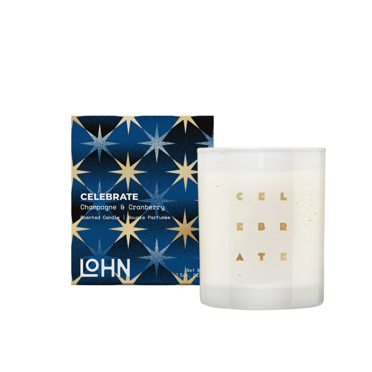 LOHN Holiday Candle - CELEBRATE Champagne & Cranberry
