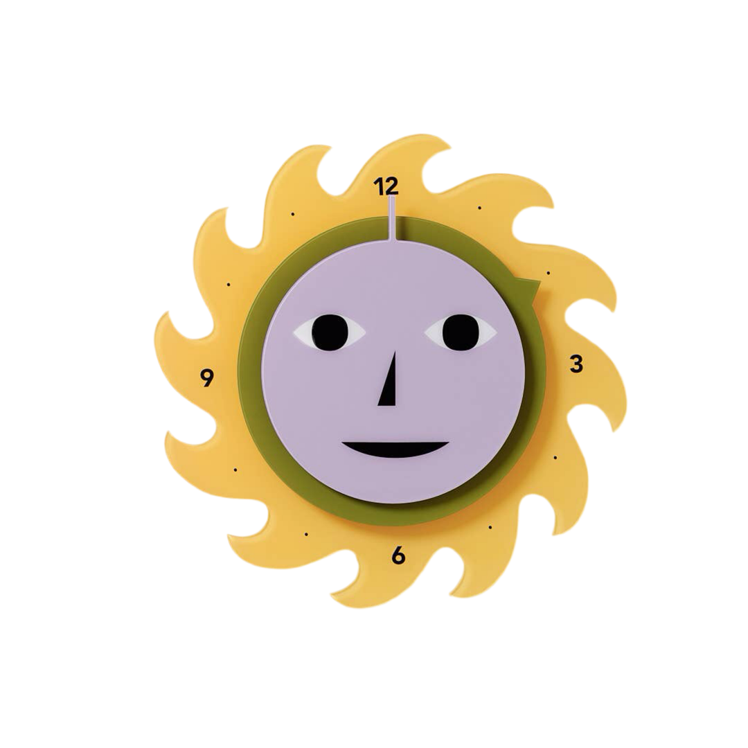 Everybody Clock: Yellow/Green/Purple