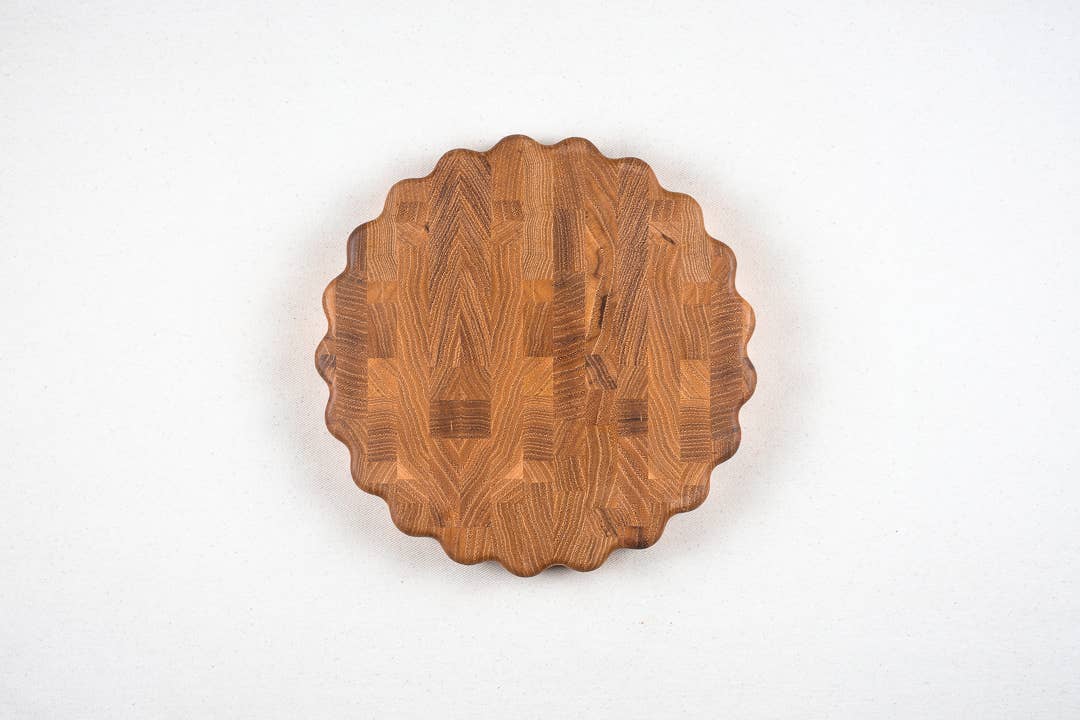 MARI WAVY EDGE BUTCHER BLOCK: 10"