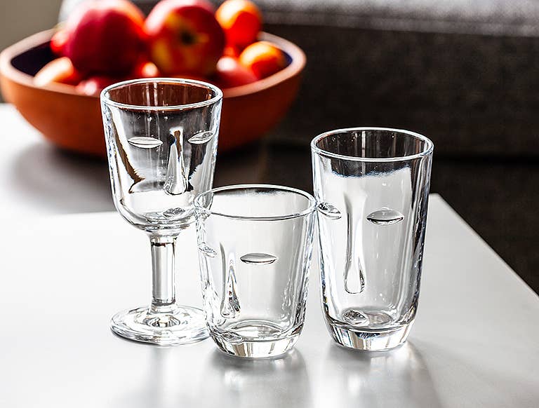 Resting Face Wine Glass-6"H(6oz)