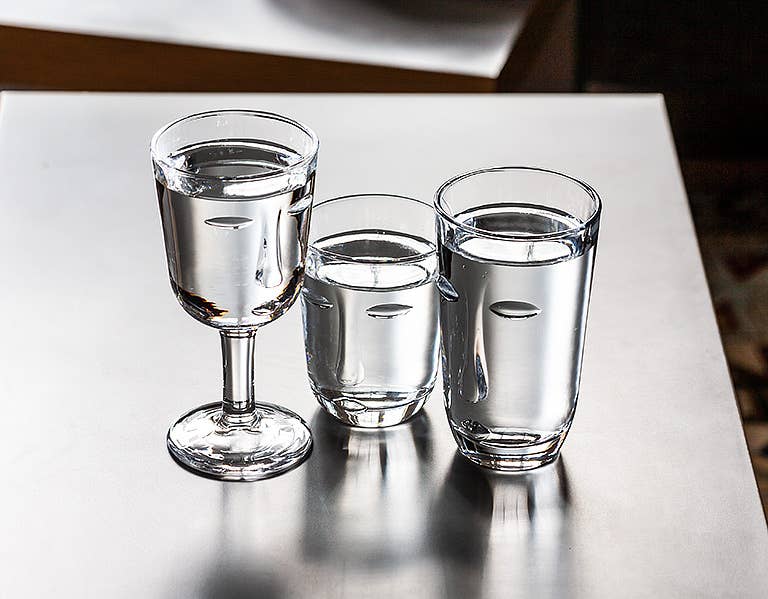 Resting Face Wine Glass-6"H(6oz)