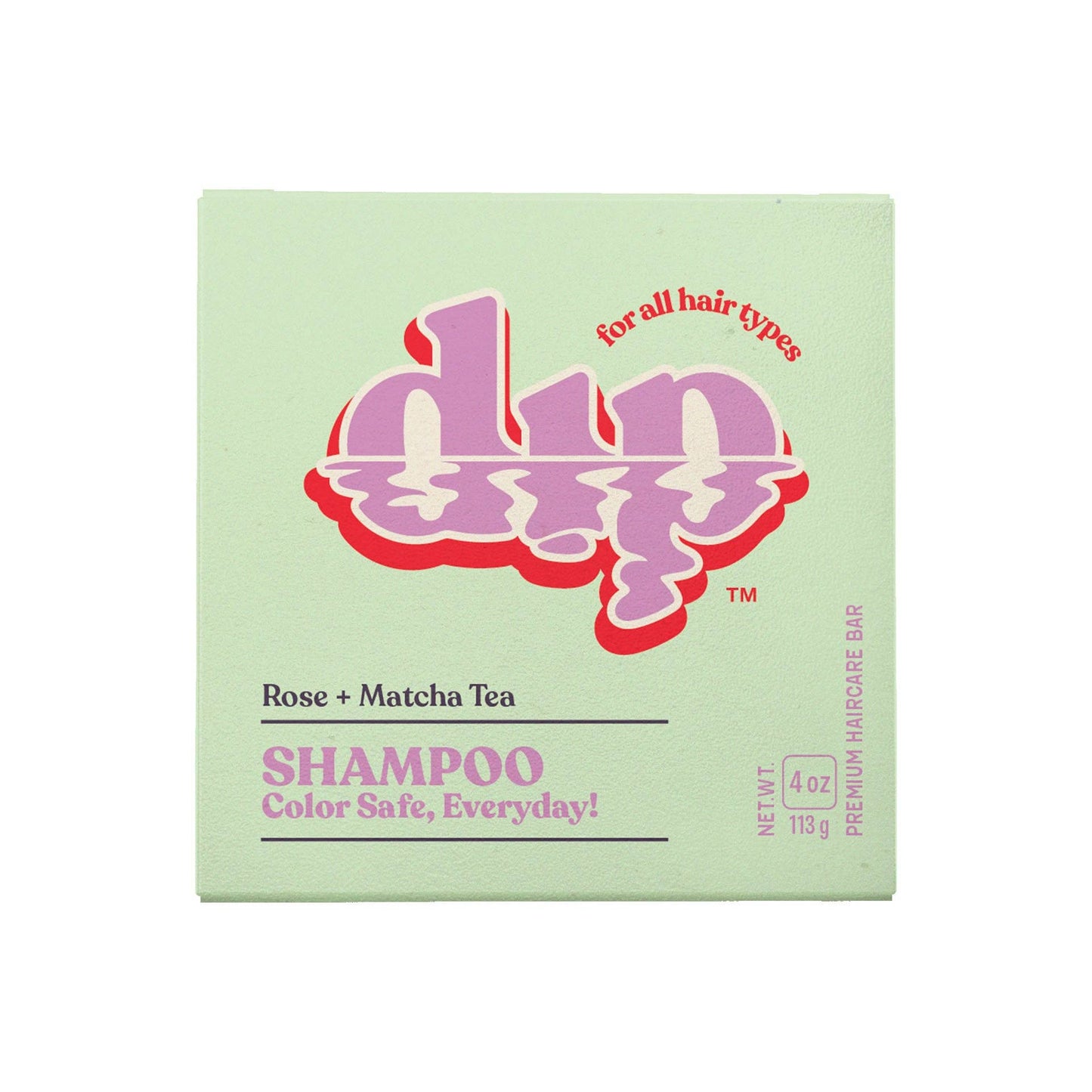 Color Safe Shampoo Bar for Every Day - Rose & Matcha Tea: 4 oz