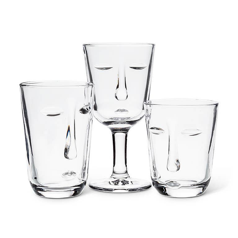 Resting Face Wine Glass-6"H(6oz)