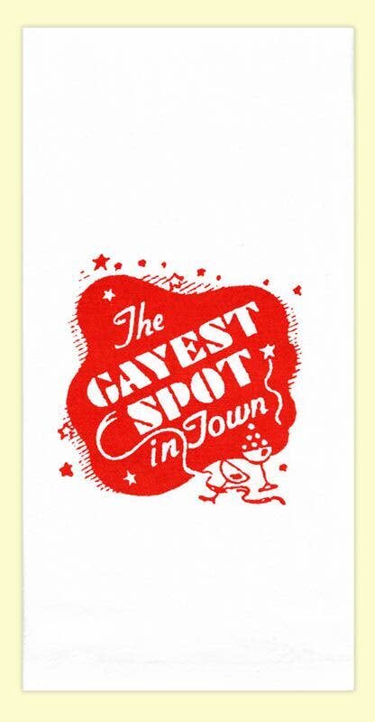 Gayest Spot/PRIDE Kitchen Towel, retro
